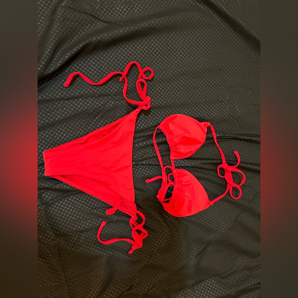 Shein red size XS bathing, suit